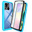 Custodia Silicone Trasparente Laterale 360 Gradi Cover ZJ3 per Xiaomi Redmi 10A 4G Cielo Blu