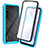 Custodia Silicone Trasparente Laterale 360 Gradi Cover ZJ3 per Xiaomi Redmi 9A Cielo Blu