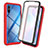 Custodia Silicone Trasparente Laterale 360 Gradi Cover ZJ3 per Xiaomi Redmi 9A Rosso
