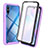 Custodia Silicone Trasparente Laterale 360 Gradi Cover ZJ3 per Xiaomi Redmi 9A Viola