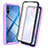 Custodia Silicone Trasparente Laterale 360 Gradi Cover ZJ3 per Xiaomi Redmi 9AT Viola