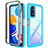 Custodia Silicone Trasparente Laterale 360 Gradi Cover ZJ3 per Xiaomi Redmi Note 11 4G (2022) Cielo Blu
