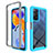 Custodia Silicone Trasparente Laterale 360 Gradi Cover ZJ3 per Xiaomi Redmi Note 11 Pro 4G Cielo Blu
