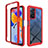 Custodia Silicone Trasparente Laterale 360 Gradi Cover ZJ3 per Xiaomi Redmi Note 11 Pro 4G Rosso