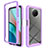 Custodia Silicone Trasparente Laterale 360 Gradi Cover ZJ3 per Xiaomi Redmi Note 9T 5G Lavanda