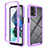 Custodia Silicone Trasparente Laterale 360 Gradi Cover ZJ4 per Motorola Moto G13 Lavanda