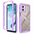 Custodia Silicone Trasparente Laterale 360 Gradi Cover ZJ4 per Motorola Moto G53 5G Lavanda