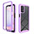 Custodia Silicone Trasparente Laterale 360 Gradi Cover ZJ4 per Samsung Galaxy A13 4G Lavanda