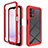 Custodia Silicone Trasparente Laterale 360 Gradi Cover ZJ4 per Samsung Galaxy A13 4G Rosso