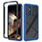 Custodia Silicone Trasparente Laterale 360 Gradi Cover ZJ4 per Samsung Galaxy A15 4G Blu