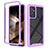 Custodia Silicone Trasparente Laterale 360 Gradi Cover ZJ4 per Samsung Galaxy A15 4G Lavanda