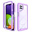 Custodia Silicone Trasparente Laterale 360 Gradi Cover ZJ4 per Samsung Galaxy A22 4G Lavanda