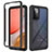 Custodia Silicone Trasparente Laterale 360 Gradi Cover ZJ4 per Samsung Galaxy A72 4G Nero