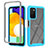 Custodia Silicone Trasparente Laterale 360 Gradi Cover ZJ4 per Samsung Galaxy F02S SM-E025F Cielo Blu