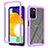 Custodia Silicone Trasparente Laterale 360 Gradi Cover ZJ4 per Samsung Galaxy F02S SM-E025F Lavanda