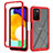 Custodia Silicone Trasparente Laterale 360 Gradi Cover ZJ4 per Samsung Galaxy F02S SM-E025F Rosso