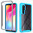 Custodia Silicone Trasparente Laterale 360 Gradi Cover ZJ4 per Xiaomi Mi Note 10 Lite Cielo Blu