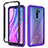 Custodia Silicone Trasparente Laterale 360 Gradi Cover ZJ4 per Xiaomi Redmi 9 Viola