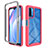 Custodia Silicone Trasparente Laterale 360 Gradi Cover ZJ4 per Xiaomi Redmi 9T 4G Rosa Caldo