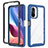 Custodia Silicone Trasparente Laterale 360 Gradi Cover ZJ4 per Xiaomi Redmi K40 Pro 5G Blu