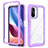 Custodia Silicone Trasparente Laterale 360 Gradi Cover ZJ4 per Xiaomi Redmi K40 Pro 5G Lavanda