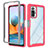 Custodia Silicone Trasparente Laterale 360 Gradi Cover ZJ4 per Xiaomi Redmi Note 10 Pro 4G Rosa Caldo