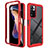 Custodia Silicone Trasparente Laterale 360 Gradi Cover ZJ4 per Xiaomi Redmi Note 11 Pro+ Plus 5G Rosso