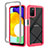 Custodia Silicone Trasparente Laterale 360 Gradi Cover ZJ5 per Samsung Galaxy F02S SM-E025F Rosa Caldo