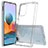 Custodia Silicone Trasparente Laterale 360 Gradi Cover ZJ5 per Xiaomi Redmi Note 10 Pro Max Chiaro