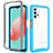 Custodia Silicone Trasparente Laterale 360 Gradi Cover ZJ6 per Samsung Galaxy A32 4G Cielo Blu