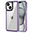 Custodia Silicone Trasparente Laterale Cover AC1 per Apple iPhone 15 Lavanda