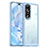 Custodia Silicone Trasparente Laterale Cover J01S per Huawei Honor 80 Pro 5G Cielo Blu