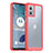 Custodia Silicone Trasparente Laterale Cover J01S per Motorola Moto G53 5G Rosso