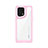 Custodia Silicone Trasparente Laterale Cover J01S per Oppo Find X5 5G Rosa