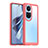 Custodia Silicone Trasparente Laterale Cover J01S per Oppo Reno10 Pro 5G Rosso