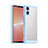 Custodia Silicone Trasparente Laterale Cover J01S per Sony Xperia 5 V Blu
