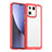 Custodia Silicone Trasparente Laterale Cover J01S per Xiaomi Mi 13 5G Rosso