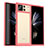 Custodia Silicone Trasparente Laterale Cover J01S per Xiaomi Mix Fold 2 5G Rosso