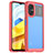 Custodia Silicone Trasparente Laterale Cover J01S per Xiaomi Poco M4 5G Rosso