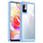 Custodia Silicone Trasparente Laterale Cover J01S per Xiaomi Redmi Note 10 5G Blu