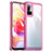 Custodia Silicone Trasparente Laterale Cover J01S per Xiaomi Redmi Note 10 5G Lavanda