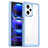 Custodia Silicone Trasparente Laterale Cover J01S per Xiaomi Redmi Note 12 Explorer Blu