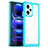Custodia Silicone Trasparente Laterale Cover J01S per Xiaomi Redmi Note 12 Pro+ Plus 5G Cielo Blu