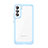 Custodia Silicone Trasparente Laterale Cover M03 per Samsung Galaxy S21 FE 5G Blu