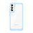 Custodia Silicone Trasparente Laterale Cover M03 per Samsung Galaxy S22 Plus 5G Blu