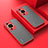 Custodia Silicone Trasparente Laterale Cover P01 per Huawei P60 Rosso