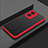 Custodia Silicone Trasparente Laterale Cover per Oppo A97 5G Rosso