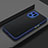 Custodia Silicone Trasparente Laterale Cover per Oppo Find X5 5G Blu