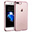 Custodia Silicone Trasparente Laterale T01 per Apple iPhone 7 Plus Rosa