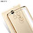 Custodia Silicone Trasparente Opaca Laterale per Xiaomi Redmi Note 3 Oro